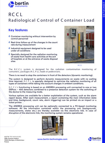 Radiological Control Container Load Bertin Technologies 77253